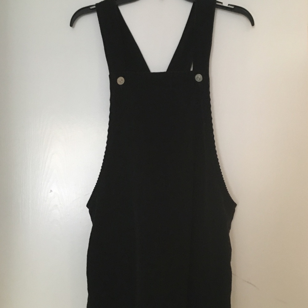 Black overall dress